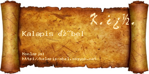 Kalapis Ábel névjegykártya